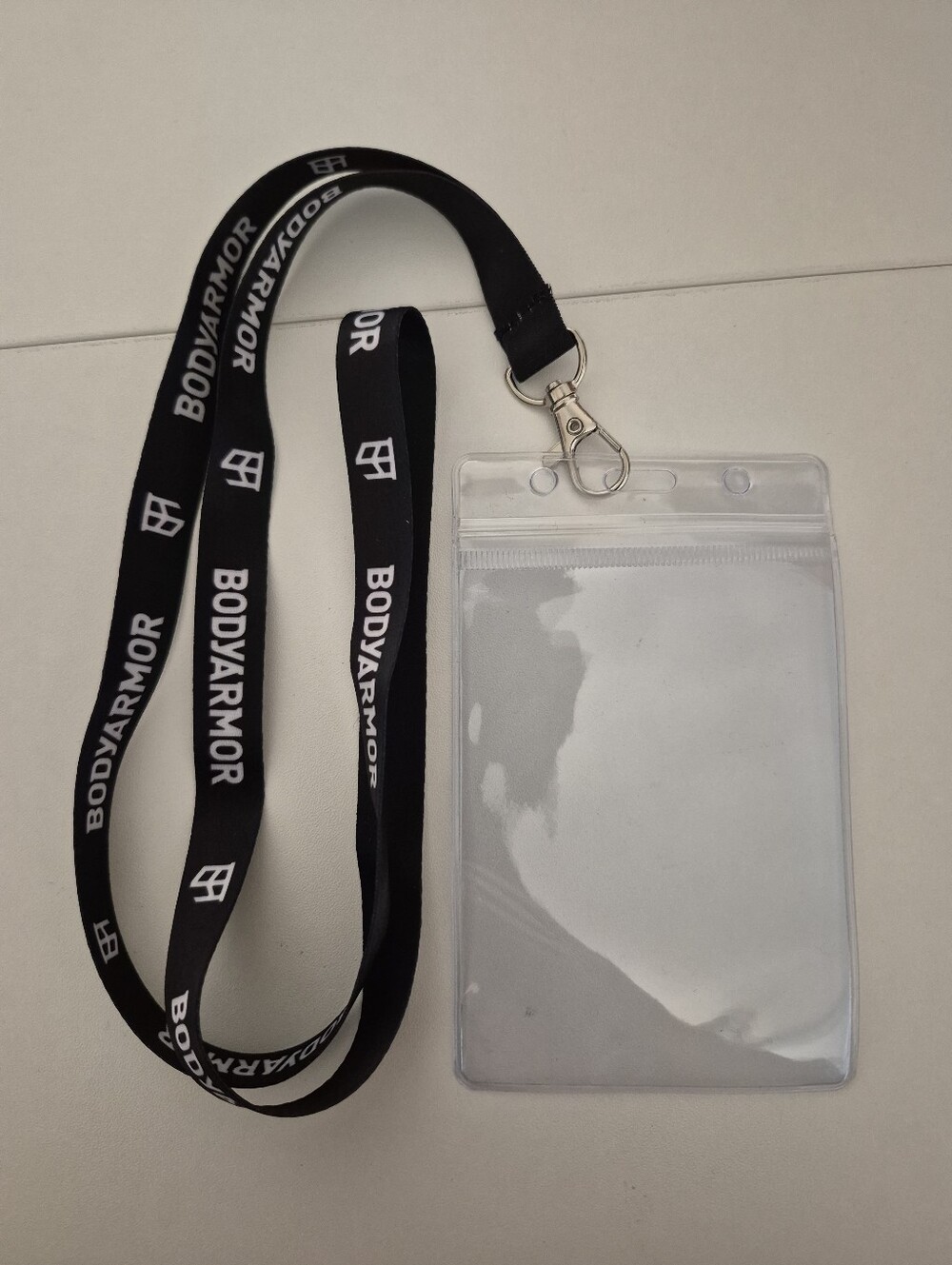 BODYARMOR Black Lanyard with Clear ID Holder Keychain Badge Holder
